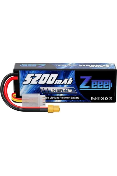 Zeee 3S 5200mAh Lipo Battery 11.1V 80C Hard Case with XT60 Connector for RC C...