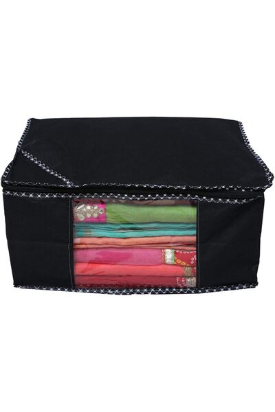 Kuber Industries 3 Piece Non Woven Fabric Clothes Organizer Set With Transpar...