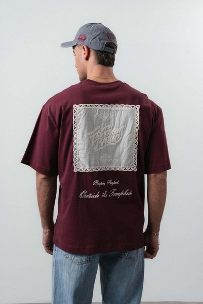 Respire Ανδρικό Oversized T-shirt, Βαμβακερό με γραφικό σχέδιο στην πλάτη, Κέ...
