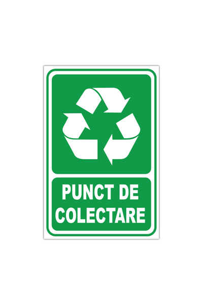 CUBIKA Indicator Punct de colectare, CUBIKA, PVC 3 mm, 20x30 cm