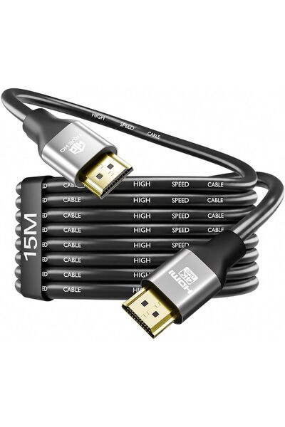 Generic كابل HDMI بطول 15 متر إصدار 1.4 ™ |   كابل إيثرنت طويل عالي السرعة مع...