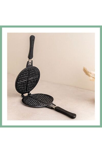 BŞK VİRGO 20 cm Granite Cast Waffle Pan - with Bakelite Handle Bsk2026