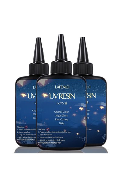 Generic راتنج UV 300 جرام، طقم راتنج UV كريستالي شفاف سميك منخفض اللزوجة، سري...