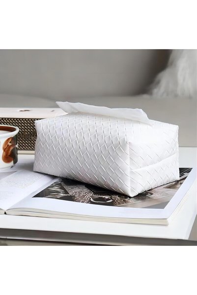 Generic Tissue Box Cover Rectangle PU Leather Tissue Holder Facial Tissue Cas...
