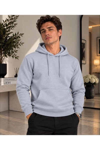 WAFRA Men's Premium Quality 3 Threaded Kangaroo Pocket Hooded Sweatshirt