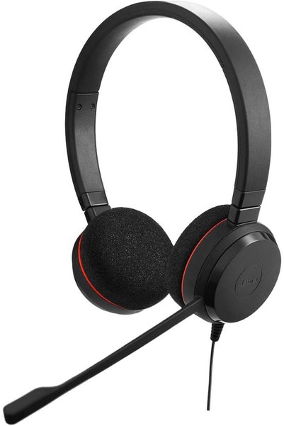 Jabra سماعة رأس ستيريو Evolve 20 – سماعات معتمدة من مايكروسوفت للاستخدام مع ب...