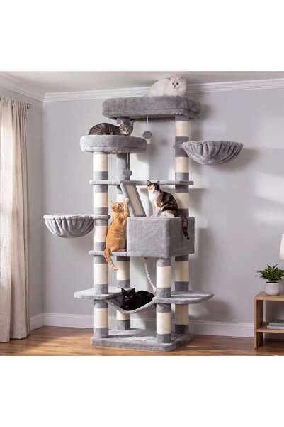 Generic Cat Tree for Large Cats,68 inch Multi-level Cat Tower for Indoor Cats...