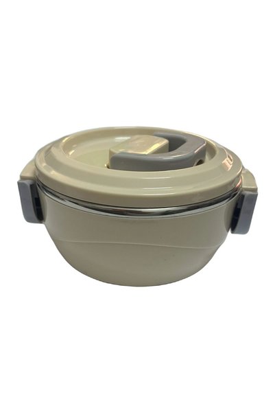 LYOBEST Recipient termoizolant pentru alimente cu capac, crem, 800 ml–1 L
