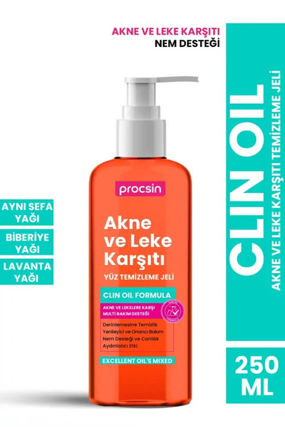 PROCSIN Clin Oil Akne ve Leke Karşıtı Temizleme Jeli 250 ML