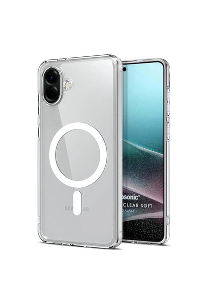 Microsonic Galaxy A08 ile Uyumlu Kılıf MagSafe Clear Sararmaz Şeffaf