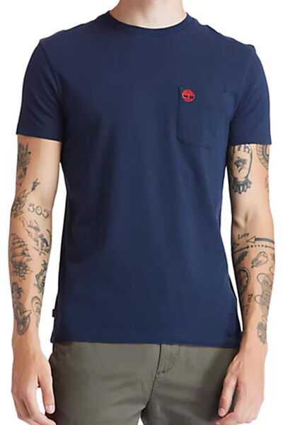 Generic تي شيرت رجالي من SS DUNSTAN RIVER POCKET TEE SLIM