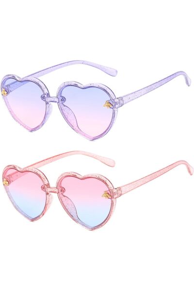 Generic Heart-shaped Sunglasses for Kids Stylish Cute Bee Frame for Toddler G...
