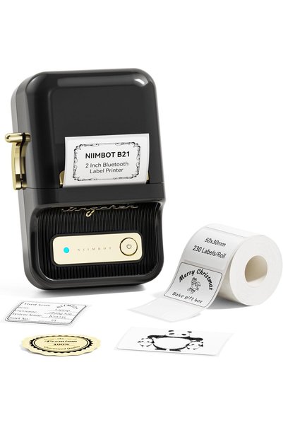 Generic B21 Label Maker Machine with 1 Roll Free Tape Vintage 2 inches Width ...