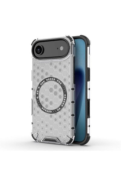 Asteroid Gsm Husa transparenta pentru iPhone 17 Air HoneyComb Shield MagSafe,...