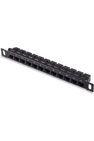 Generic ملحقات DeskPi Rackmate لوحة توصيل شبكة بـ 12 منفذ CAT6 مقاس 10 بوصات ...