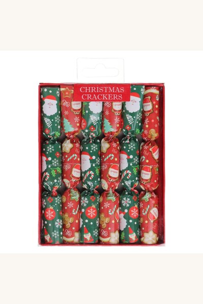 Comerivo Set 6 Crackers Pocnitori Craciun cu Surprize - Mos Craciun si Om Tur...