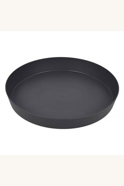 Comerivo Farfurie Ghiveci Flori Plastic Antracit 24.5cm cu Scurgere