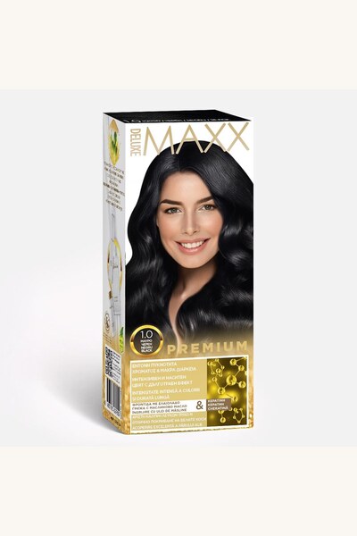 Comerivo Vopsea permanenta pentru par negru 1.0, cu keratina si ulei de masli...