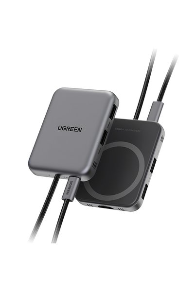 Ugreen Docking magnetic 7 în 1 4K, PD100W, 10Gbps Ugreen, gri, 65759