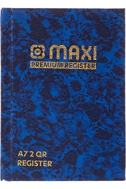 Generic REGISTER BOOK A7 2QR 60GSM 96 SHEETS