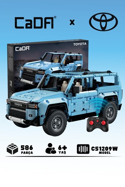 cada Toyota Prado Lisanslı Arazi Arabası 586 Parça Bloklu 1:20 Ölçek 2.4gHz U...