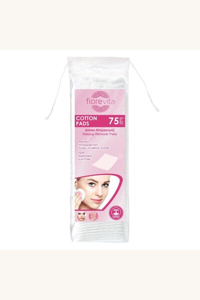 Comerivo Dischete demachiante patrate din bumbac 100% - set 75 bucati Fiorevita