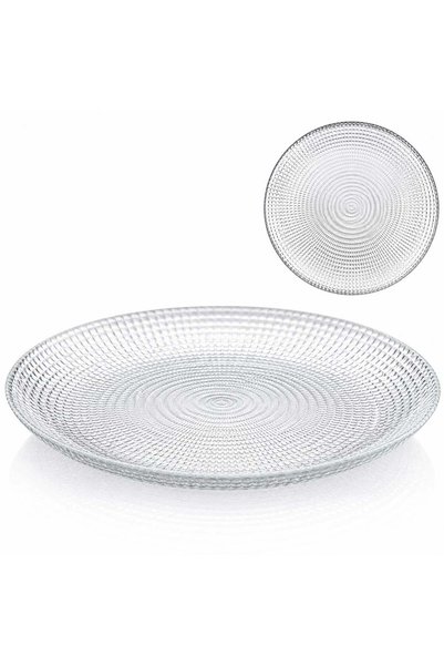 More Set de 6 farfurii de sticlă, Model Cristal 18cm,