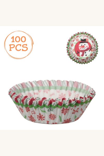 Comerivo Căpsuțe de hârtie pentru brioșe și dulciuri festive, imprimeu om de ...