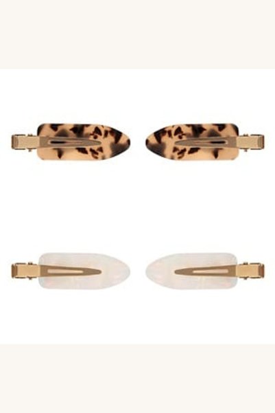 Comerivo Clame par maro cu model fildes - set accesorii pentru femei, 6cm