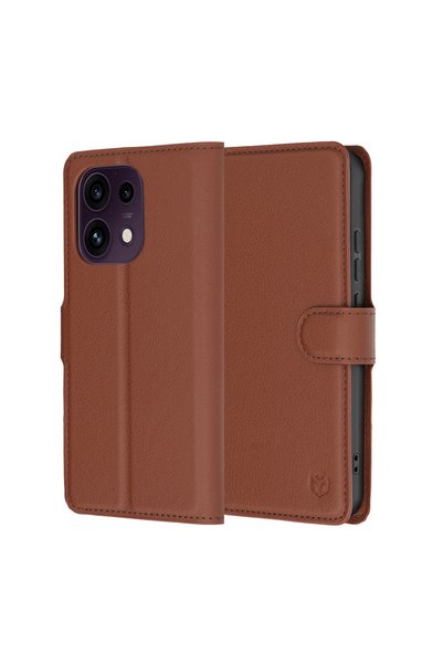 Asteroid Gsm Husă tip carte din piele - Oppo Reno16 F / Reno16 FS - Maro
