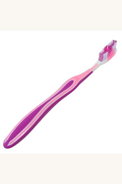 Comerivo Periuta de dinti moi fucsia cu maner ergonomic pentru indepartarea p...