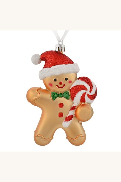 Comerivo Figurina om din turta dulce 3D cu acadea si glitter, 12,5 cm, sampanie