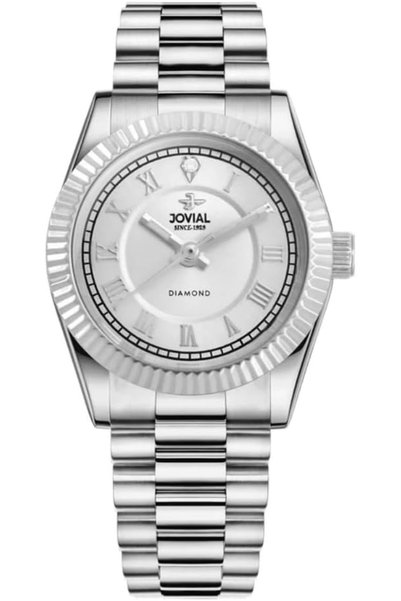 Jovial Diamond Watch for Women, Silver Stainless Steel Bracelet 5088LSMQ01DE