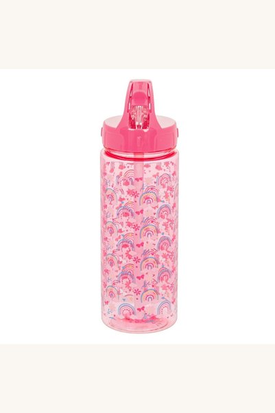 Comerivo Sticlă de apă pentru copii, 500 ml, cu pai flip top și model curcube...