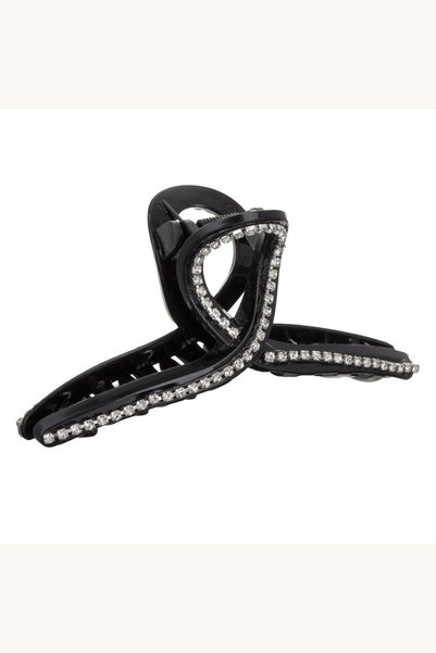 Comerivo Clama pentru par negru lucios cu cristale argintii, 11 cm - accesori...