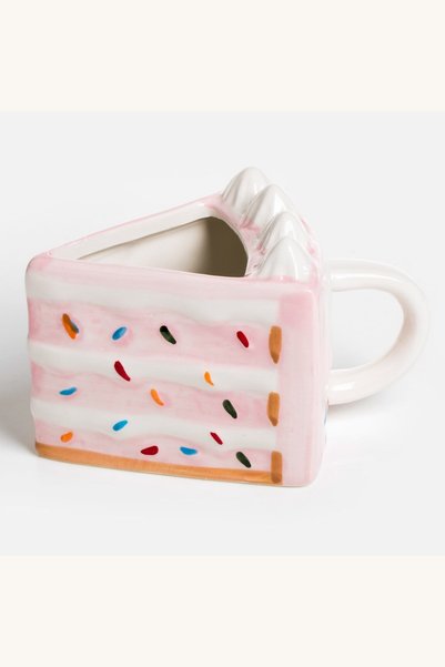 Comerivo Cană decorativă 3D din dolomită în formă de felie de tort, cu frișcă...