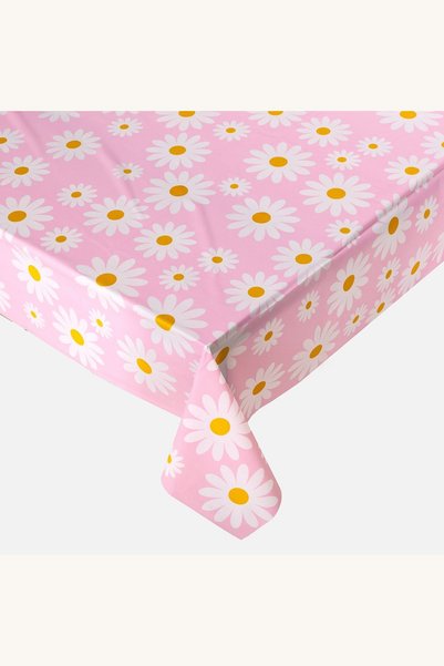 Comerivo Fata de masa din plastic roz cu margarete 180x120cm