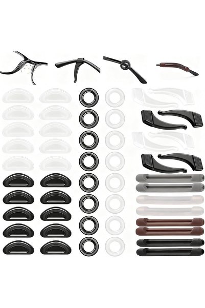 Generic 26-Pairs Eyeglasses Retainers with Nose Pads & Ear Hooks, Silicone An...