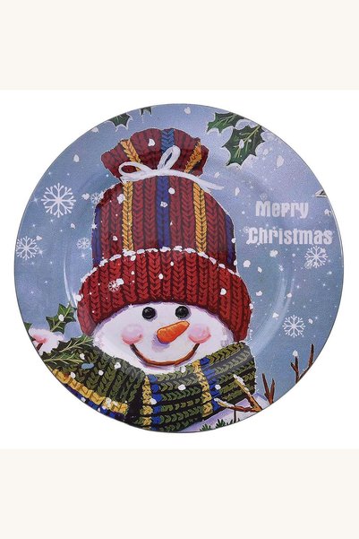 Comerivo Platou rotund decorativ Craciun Om de Zapada 33cm pentru masa festiva