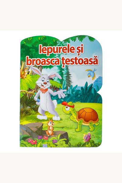 Comerivo Carte poveste Iepurele si Broasca Testoasa, 12 pagini, format 19x19cm