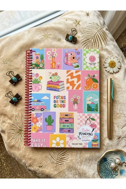 LİMON DEFTER مفكرة تخطيطي (176 صفحة - 4 صفحات ستريكر)
