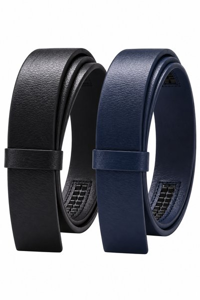Livize 2-Pack Buffalo Leather Automatic Belt Strip 3.5 cm – Standard Buckle C...