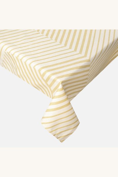 Comerivo Fata de masa textila 180x140cm cu model liniar, ecru si taupe