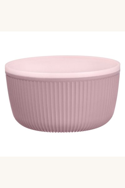 Comerivo Bol din plastic cu dungi în relief, nude la exterior și roz în inter...