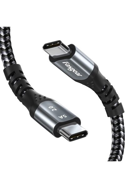 Generic كابل USB C إلى USB C، كابل شحن من النوع C مجدول من النايلون بقوة 100 ...