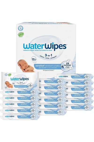 Generic مناديل أطفال أصلية خالية من البلاستيك، تحتوي على 99.9% ماء، بدون عطور...