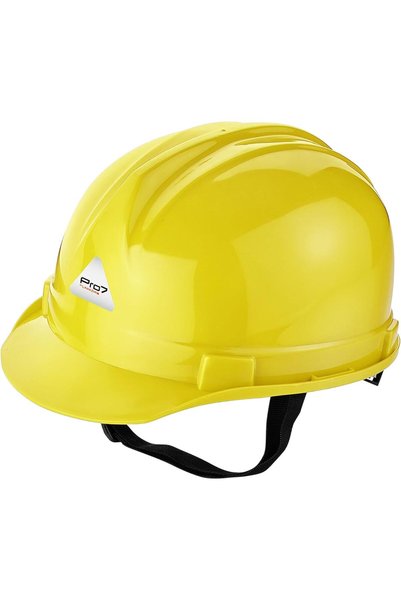 Generic Deluxe Safety Helmet - Yellow - HDPE Hard Hat with Reinforced Shell, ...