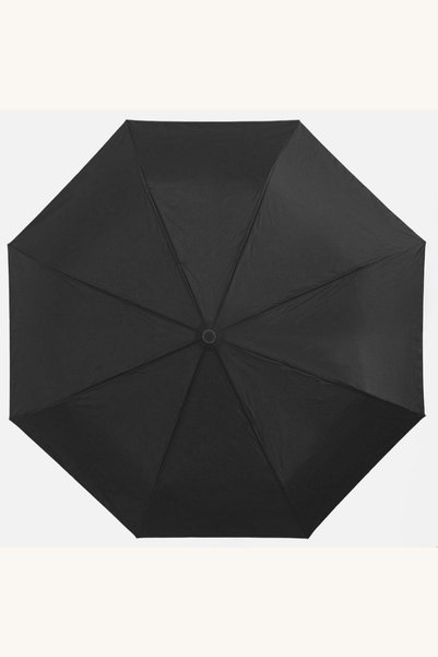Comerivo Umbrelă pliabilă automată neagră, cu husă de depozitare, 30 cm
