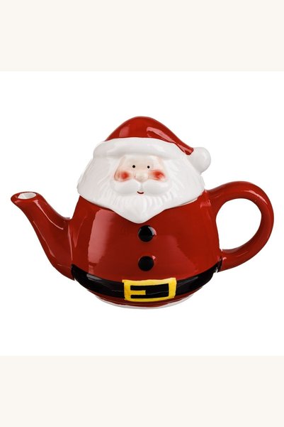 Comerivo Ceainic festiv Mos Craciun cu capac 420ml pentru bauturi calde