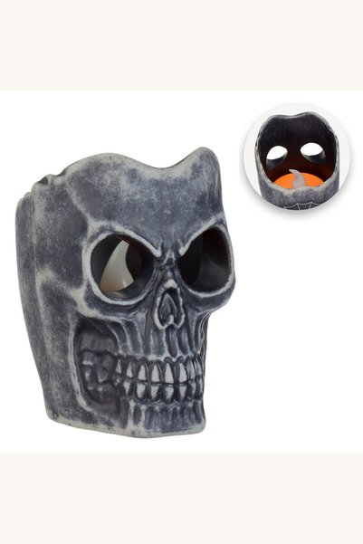 Comerivo Craniu luminos pentru Halloween, decoratiune cu LED multicolor, 6x5x...